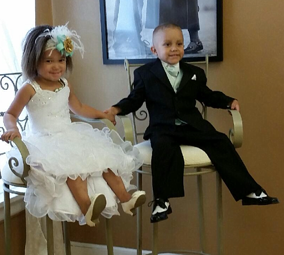 flower girl dress with match the brides