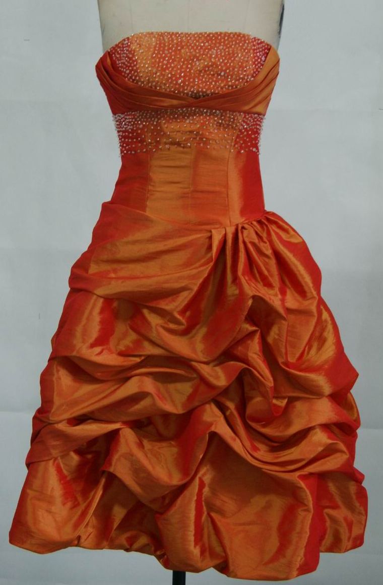 Mandarin orange prom dress
