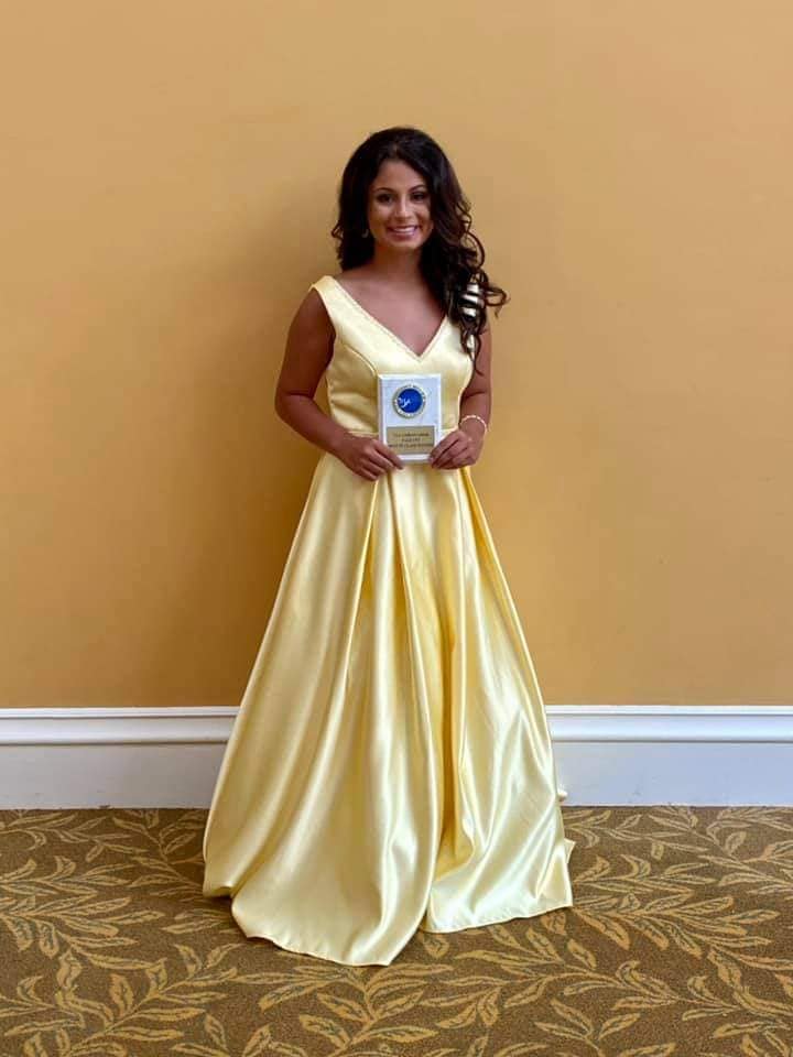 yellow a-line pageant dress