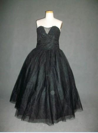 black pageant dress