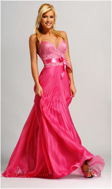 long pink dress