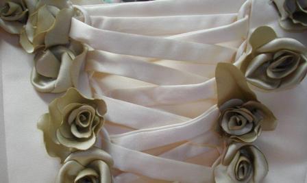 Corset trimmed with roses