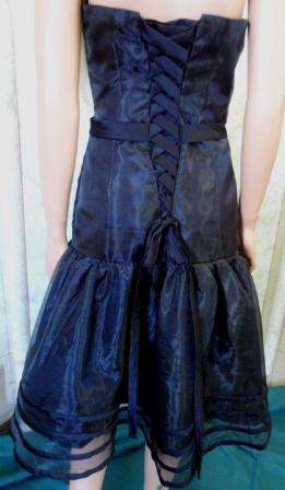  black strapless bridesmaid dress
