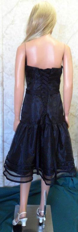 short black strapless bridesmaid dress
