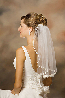 shoulder length bridal veil