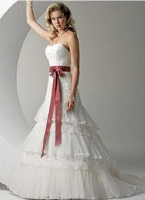 tiered wedding dress