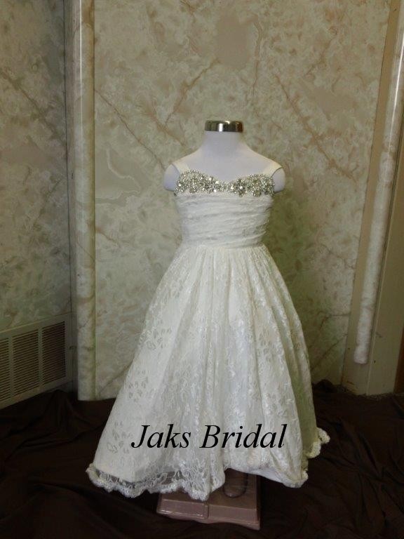 sweetheart infant lace wedding gown