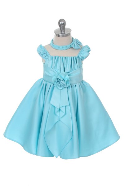 aqua baby dress