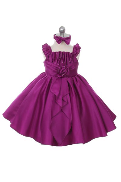 purple ruffled baby dress