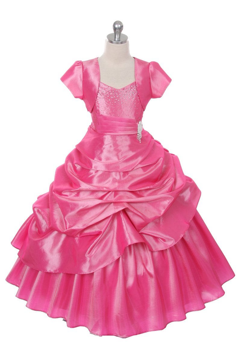 Rose girls layered pageant dress