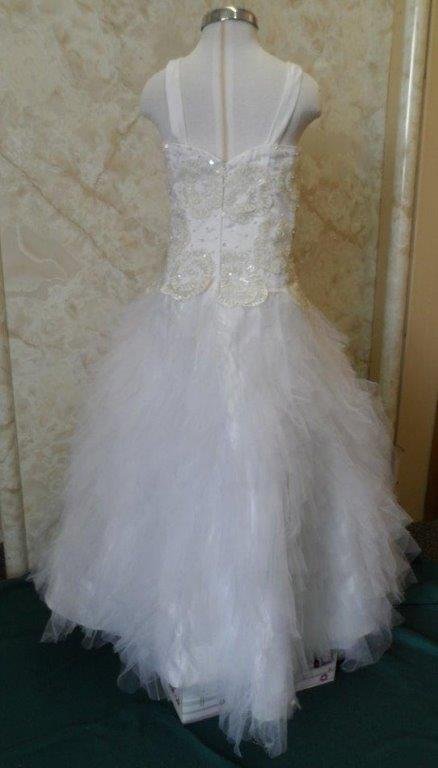 Sequin Bodice Tiered Skirt flower girl dress