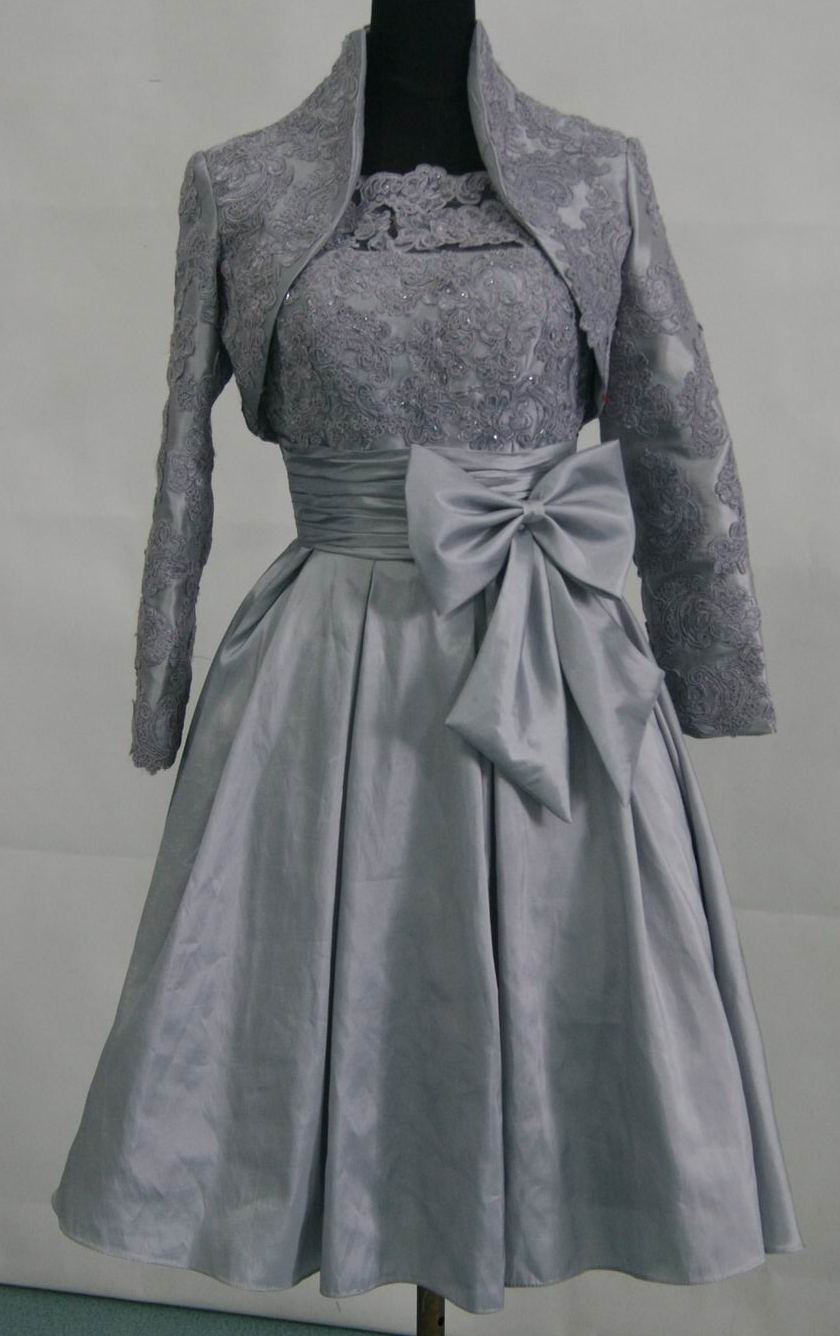 ladies silver special occasion dresses with jacket