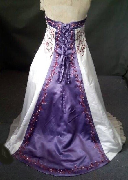 violet matching flower girl dress