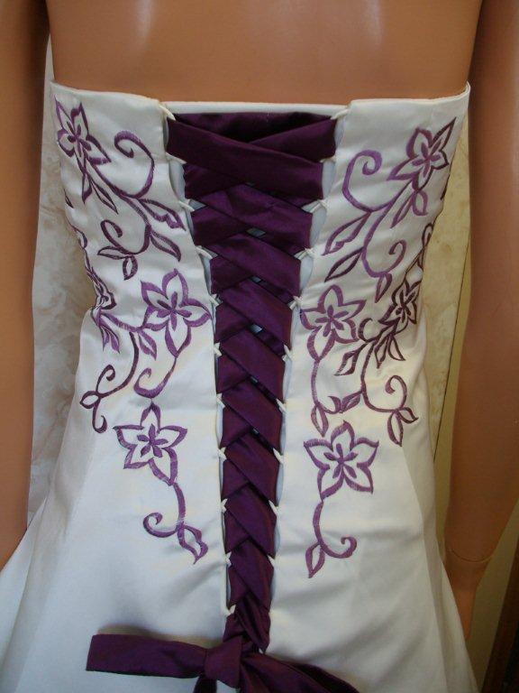 grape corset strings