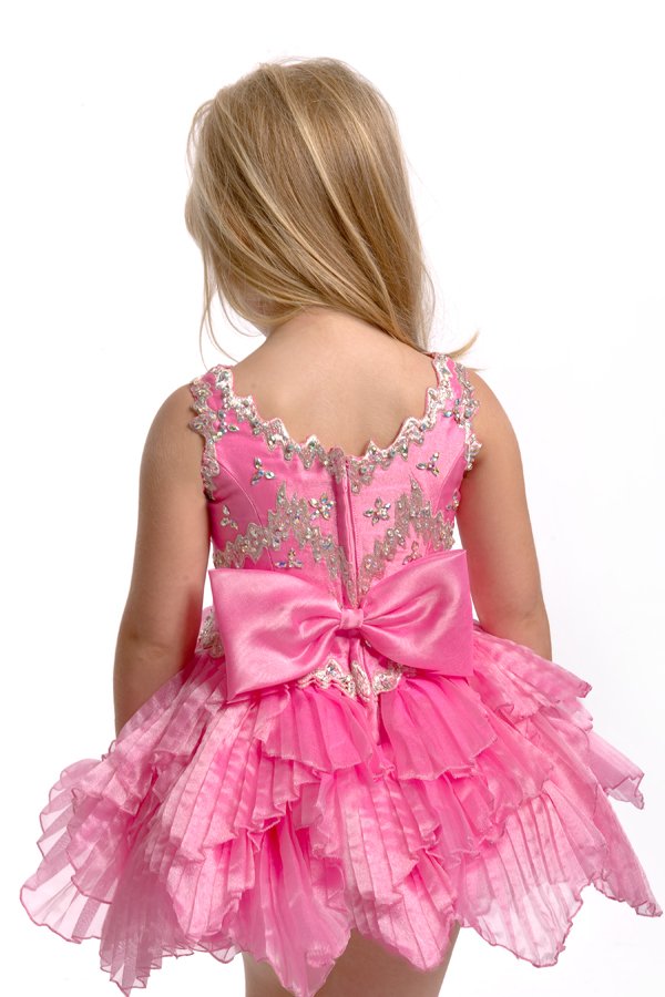 Fairytale pageant dress with short kerchief skirt