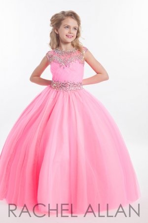 pink girls pageant ball gowns