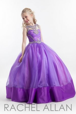 Girls purple pageant gown
