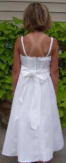 back of flower girl dress