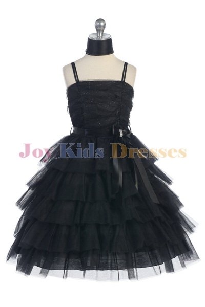 black short pageant dress