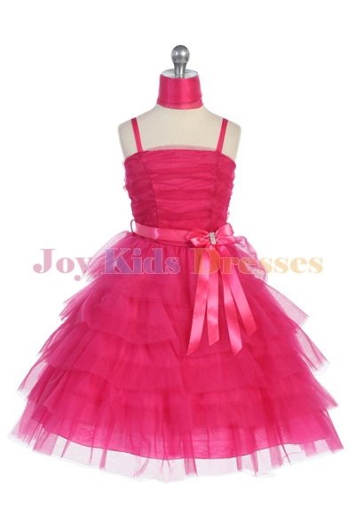 fuchsia short pageant dress