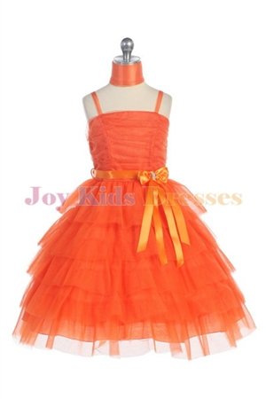 short orange pageant dress