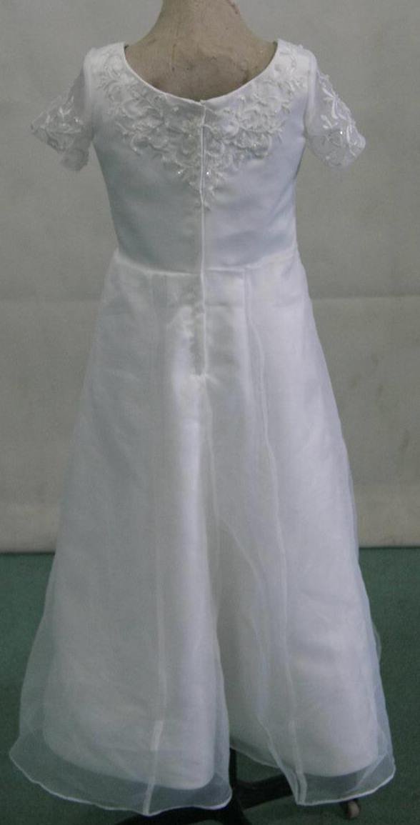 flower girl dress with sheer sleeves