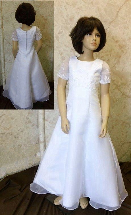 floor length a line flower girl dress