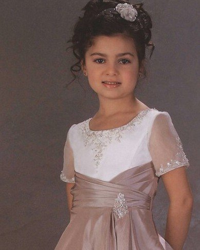 short sleeve flower girls dress