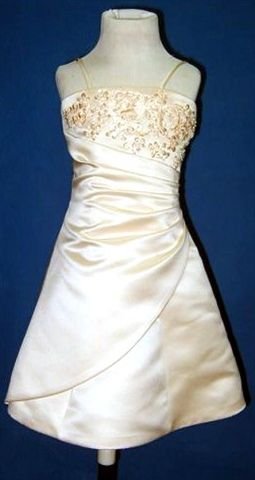 light champagne flower girl dress