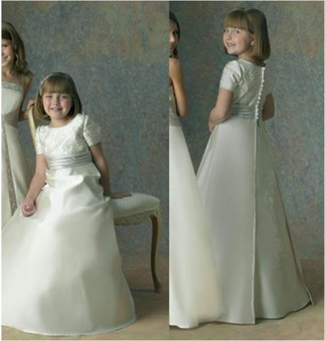 split back flower girl dresses