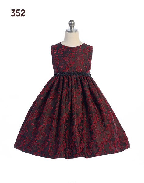 Girls Red and Gold Holiday Dresses