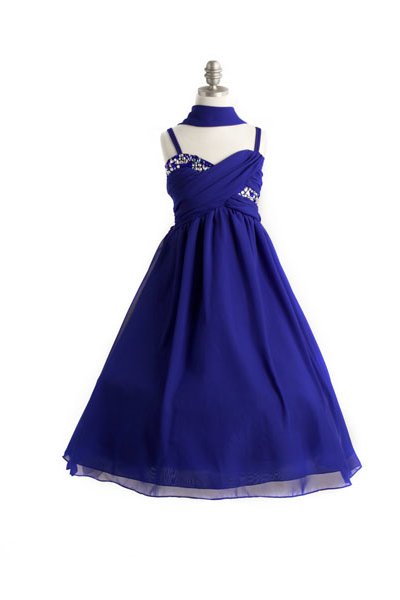 royal blue flower girl dress