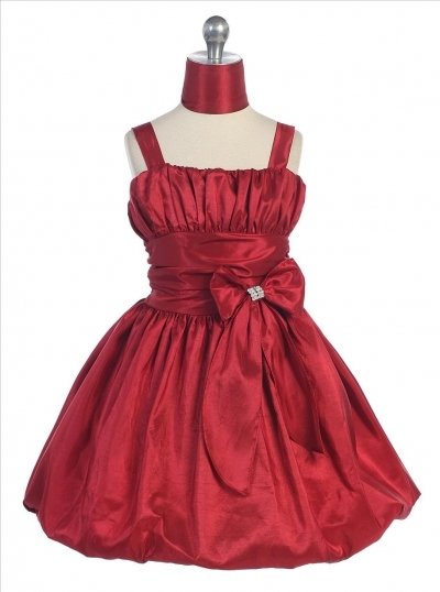 girls red dress