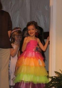 rainbow pageant dress
