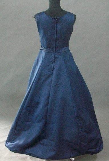 blue taffeta dress