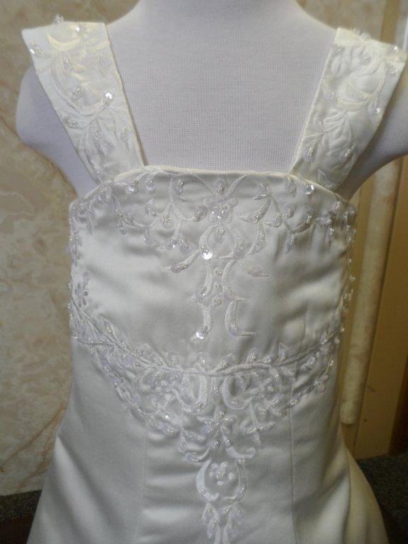 ivory embroidered miniature brides gown