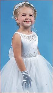 white little girls pageant dress