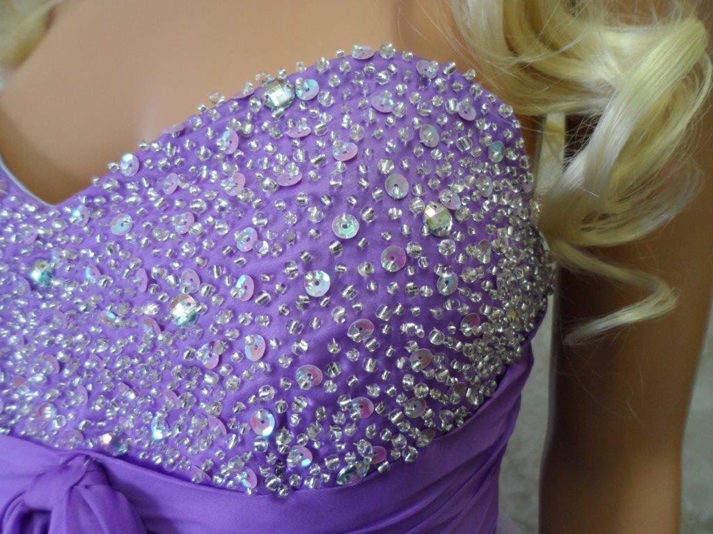 lilac beaded bodice prom dress