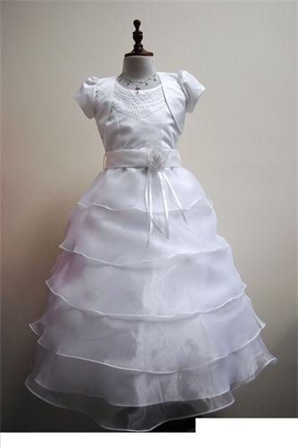 white Girls dress and jacket