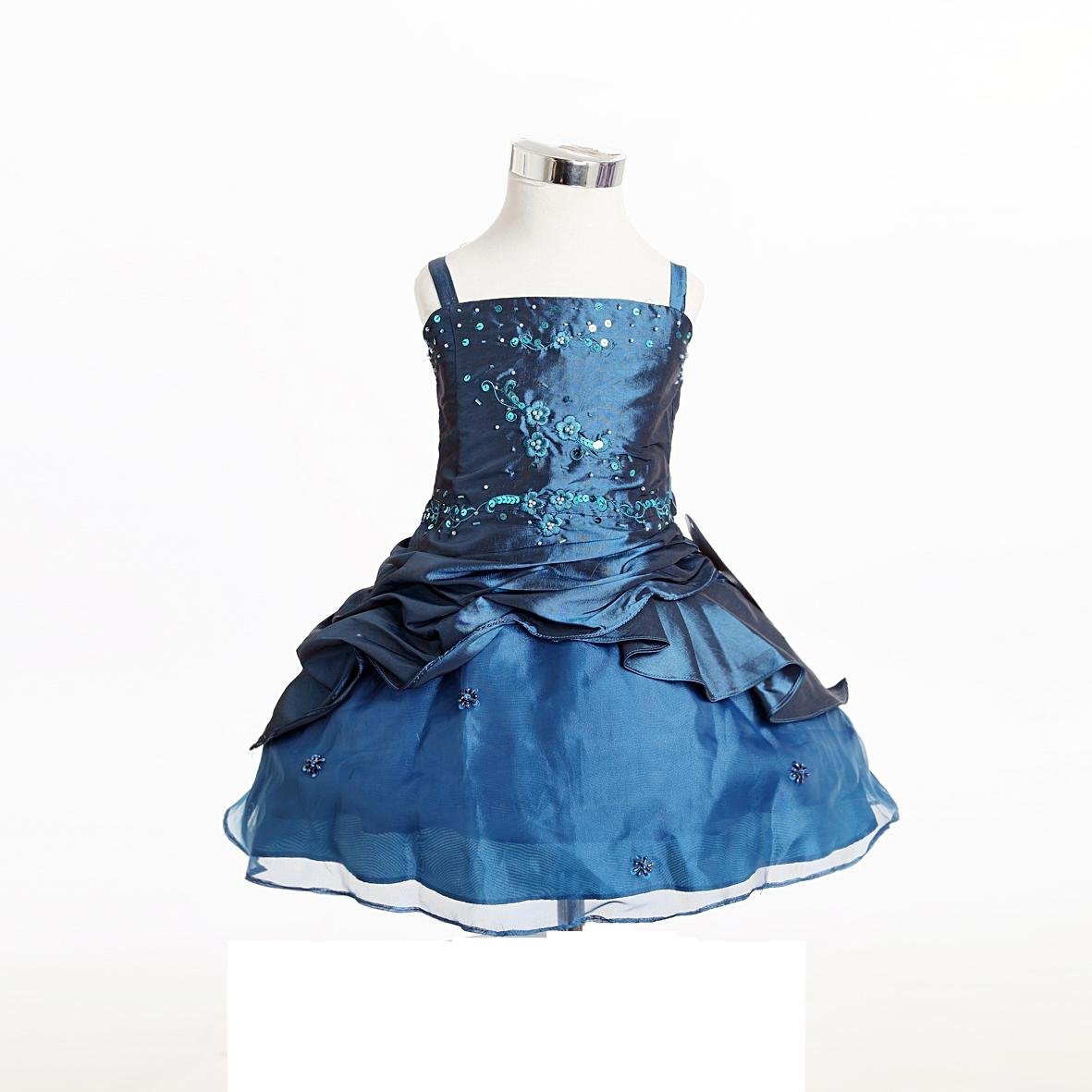 infant teal blue dress