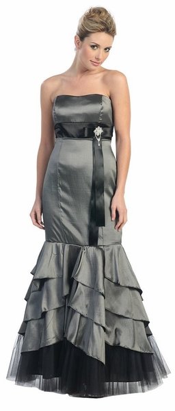 dark grey mermaid style dress