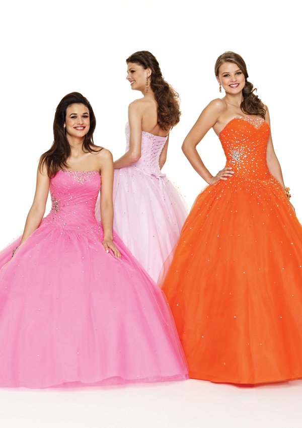 orange prom dresses