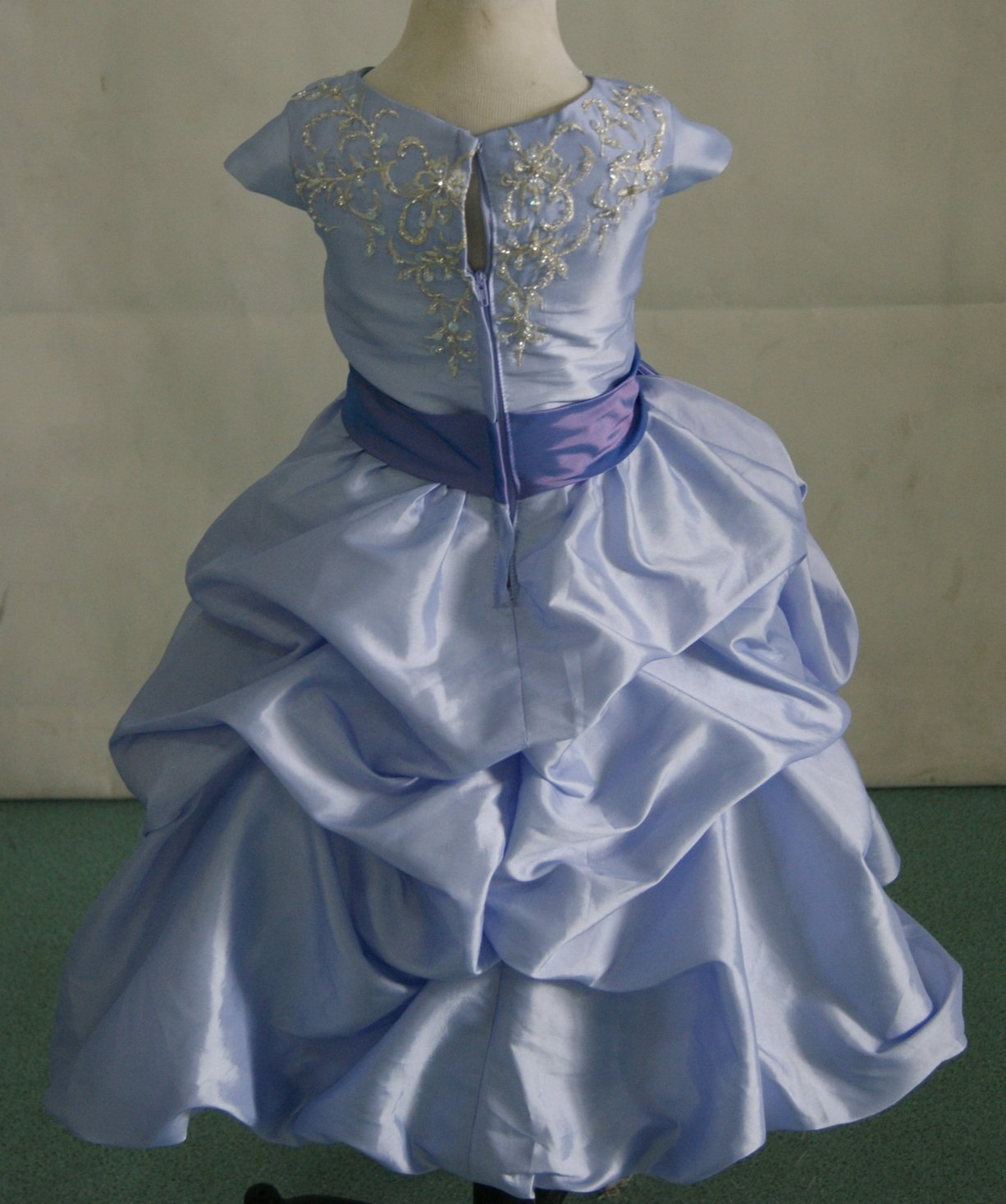 Lavender dress with violet sash