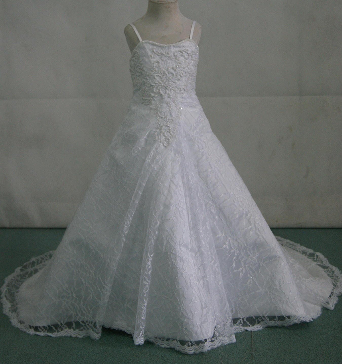 beaded lace miniature bridal gown
