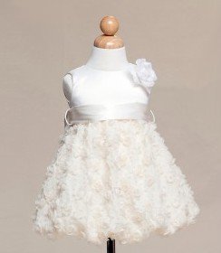 Pink or ivory infant dresses