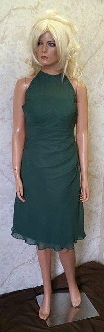 short forest green bridesmaid dresses