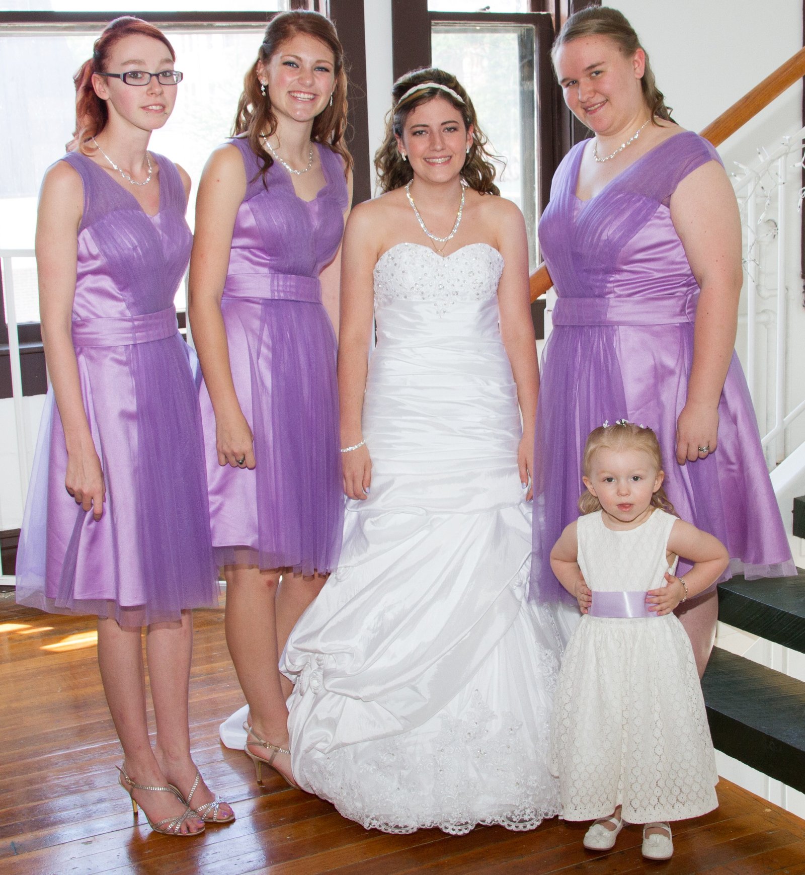 bride with bridesmaids