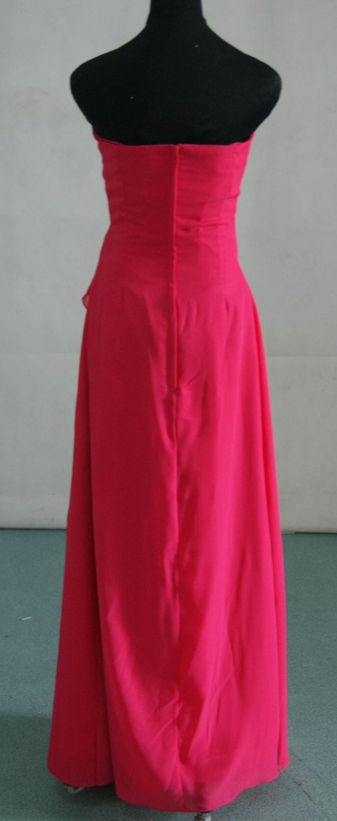 long cerise bridesmaid dress