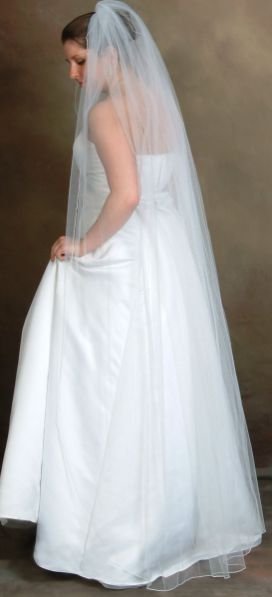 Floor length veil