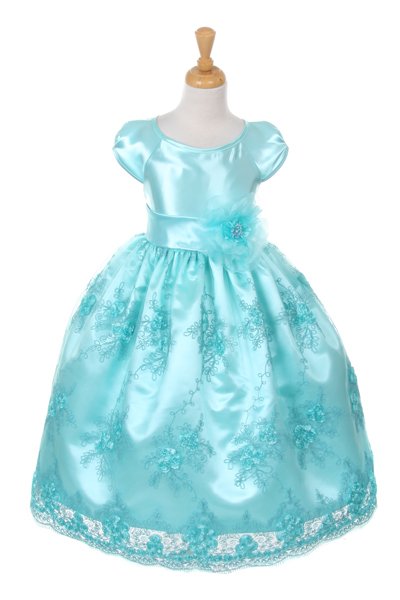 turquoise short sleeve dress